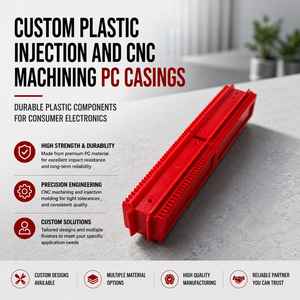 Carcasas de PC de Plástico Personalizadas Mediante Inyección y Mecanizado CNC, Componentes de Plástico Duraderos para Electrónica de Consumo - Product Image 3