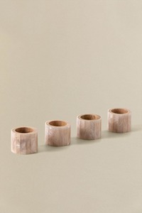 Anillo para Servilletas de Madera Hecho a Mano, Ecológico, Moderno, con Acabado Perlado, Decoración de Mesa, Accesorio para Cena de Boda - Product Image 2