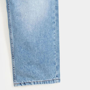 <b>Men's</b> Coated Acid Wash Sky Blue Denim <b>Jeans</b> Slim Fit Custom Logos Distressed Plus Size High Japan Style Wholesale <b>Cheap</b> - Product Image 4