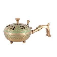 เตาเผาธูปโลบันทองเหลืองทำมือ สำหรับบ้าน วัด พุทธศาสนา และอโรมาเธอราพี - Product Image 5
