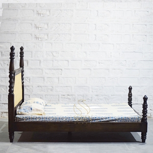 Traditional Solid Wood <b>Bed</b> Caned Headboard Bedroom Furniture Custom Wooden <b>Bed</b> <b>Frame</b> for Home Hotel Villa - Product Image 2