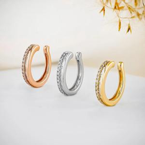 Pendientes de Oreja con Diamantes Cultivados en Laboratorio, Corte Baguette y Redondo, en Oro de 14K, Pendientes Modernos con Diamantes para Mujer, Joyería Elegante - Product Image 2