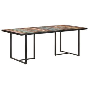 Multicolor <b>Solid</b> Reclaimed <b>Wood</b> Dining <b>Table</b> 78.7 X 39.4 Inches - Product Image 1