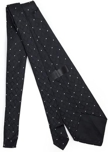 Cravate en soie tissée à la main pour francs-maçons, avec motif équerre et compas, noir/blanc, type de tissu 100% polyester. - Product Image 3