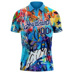 Wholesale <b>Custom</b> Polo Shirt 100% Polyester Sublimation Golf Wear Sports Team Club Uniform OEM Personalized Logo Name Printing - Product Image 2