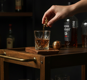 Dispensador de Bebidas Artesanal de Mármol con Grifo de Latón - Urna Decorativa de Piedra Natural para Decoración de Bar en Casa de Lujo - Product Image 2