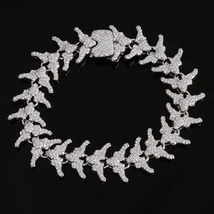 Bracelet tennis AMBER JEWELS en forme d'animal, diamant de laboratoire, perle d'eau douce, plaqué or 10K, certifié IGI, unisexe, hip-hop, pour tous les jours - Product Image 5