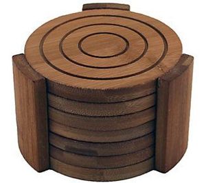 Eco-Friendly Wooden <b>Drink</b> Coasters with Smooth Natural Finish, Multipurpose Cup and Mug Coaster Set for Coffee Tables, Dining - Product Image 6