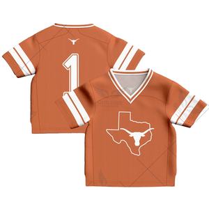 #1 University Of Texas Longhorns <b>Toddler</b> Lightweight Collegiate <b>Football</b> Fashion Jersey - Texas Orange - Product Image 1