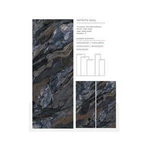 Sứ tấm gạch thiết kế đánh bóng tráng men sứ sang trọng hiện đại nhà cao cấp 1200x3200mm phòng văn phòng xây dựng <span class=keywords><strong>9</strong></span> 12 mm lớn Định dạng gạch - Product Image 2