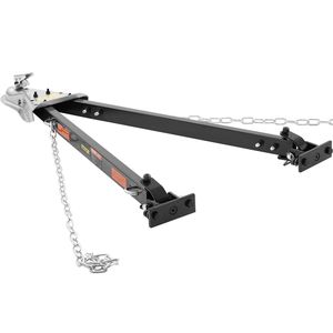 5500 lb in acciaio legato capacità di traino universale barra di traino accoppiatore a polvere-rivestimento catene montate su paraurti per attacco a sfera da 2 pollici RV - Product Image 1