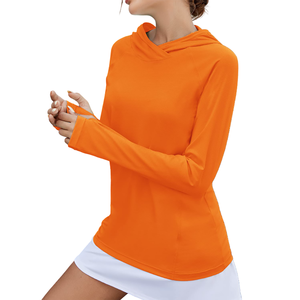 Sudadera con capucha estilo streetwear para mujer, con logo personalizado, tela de poliéster, estilo casual, sudaderas con capucha lisas para pesca, para mujer - Product Image 3