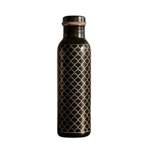 Wholesale Eco-Friendly Printed Copper <b>Water</b> <b>Bottle</b> with Leakproof Cap Elegant Floral Design Ayurveda Fitness <b>Gym</b> Flask - Product Image 3