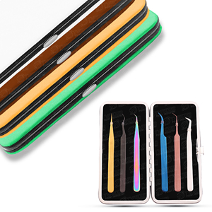 Étui magnétique de qualité supérieure pour 3 pinces à extensions de cils, étui personnalisé avec logo, pinces à cils isolées pour femmes - Product Image 5