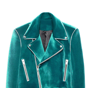 Classic <b>Mens</b> <b>Velvet</b> <b>Jacket</b> Luxury Slim Fit Premium Winter Stand Collar Front Logo <b>Dinner</b> <b>Jacket</b> for <b>Men</b> - Product Image 5