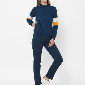Premium Quality <b>Top</b> Wholesaler Customized Women <b>Sweat</b> Suit Latest Design Women Premium 100% Cotton Plain <b>Sweat</b> Suit Sets - Product Image 1