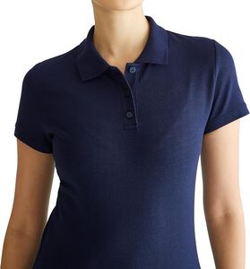 Camiseta Polo de Algodón Verde para Mujer, Manga Corta, Color Sólido, Estilo Casual, Corte Regular - Product Image 5
