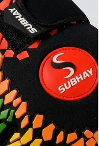 Elite Professional Hybrid Goalkeeper Gloves Orange palm With <b>Black</b> 4mm Contact Latex High Grip Soccer Goalie Gloves Hook Loop - Product Image 5