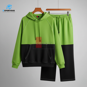 Conjunto de Sudadera con Capucha y Pantalones Deportivos para Hombre, 2 Piezas, con Logotipo Personalizado, Sudadera de Forro Polar, Conjunto de Sudadera de Forro Polar de Algodón para Hombre - Product Image 1