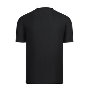 เสื้อเชิ้ตแขนสั้นผู้ชายผ้าคอตตอนเจอร์ซีย์ลำลอง คอตั้งติดซิป แบบเรียบ ODM 220 กรัม ปักโลโก้ด้านหน้าได้ - Product Image 2