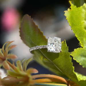 Classic Square <b>Cushion</b> Diamond Ring Premium 1.50Carat D VVS2 IGI Certified Anniversary Wedding Jewelry - Product Image 4