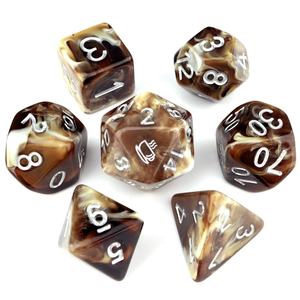 Designer Resin Polyhedral 7-Piece Durable Eco-Friendly Handmade Smooth Balanced Gaming <b>Dice</b> <b>Set</b> for DND RPG Tabletop Board Games - Product Image 1