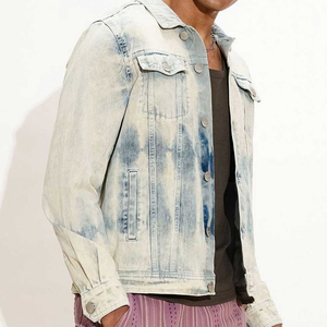 Men Thin <b>Denim</b> <b>Jacket</b> New Arrival High Quality Wholesale <b>Custom</b> <b>Denim</b> <b>Jackets</b> with Front Logo Windproof Breathable Design Price - Product Image 2