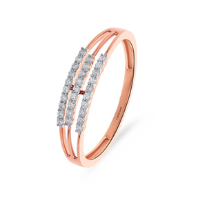 Anillo de Diamantes de Oro Rosa para Mujer, Corte Brillante Redondo, Anillo de Boda Clásico, Oro de 18K, 14K, 10K, Plata 925, 935, Joyería Fina - Product Image 3