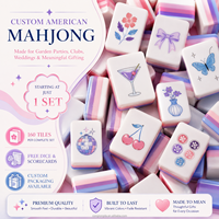 Ensemble de Mahjong américain personnalisé avec 160 tuiles sur mesure pour les cadeaux de remerciement clients, les cadeaux pour membres et les rassemblements sociaux