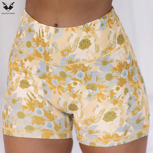 Shorts de Yoga de Venta Caliente, Impresión por Sublimación, Producto Recién Llegado, Mejor Calidad, Logotipo Personalizado, Shorts Deportivos para Mujer - Product Image 6