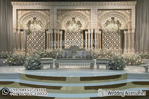 Escenario Temático de Bollywood para Bodas Indias, Magnífico Escenario para Recepción de Bodas Indias, Decoración Elegante para Bodas Maharani en EE. UU. - Product Image 4