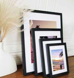 Home Usage Weathered <b>Black</b> 10*15 Photo Display Pack 2 Solid Wood Picture Clear Glass Natural Wood <b>A3</b> Hanging Art Wall Mounting - Product Image 6