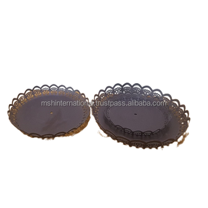 Personnalisation en usine Plateau de service pour petit-déjeuner décoré en métal avec poignées en métal - Product Image 4
