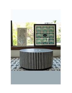 Mesa con Incrustaciones de Hueso de ILAHI, Diseño Moderno con Detalles de Ágata, Almacenamiento Portátil, Muebles para el Hogar - Product Image 3