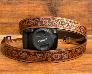 New Arrivals Personalized Custom High Quality Luxury Hand Tooled Genuine Leather <b>Camera</b> <b>Strap</b> Fashion Vintage <b>Camera</b> Neck <b>Straps</b> - Product Image 2