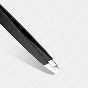 Professional Double Ended Stainless Steel Eyebrow Tweezers Pink Black Slant Point Tip Dual <b>Edge</b> Beauty Grooming <b>Tool</b> OEM - Product Image 3