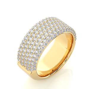 Bague en diamant naturel de 1,92 carat au design haut de gamme en or 18 carats, taille ronde, 161 diamants, bague de mariage en diamant à vendre - Product Image 5