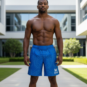 Shorts de MMA professionnels avec ceinture antidérapante, logo personnalisé, trunks de combat, équipement de grappling pour les professionnels des arts martiaux - Product Image 6