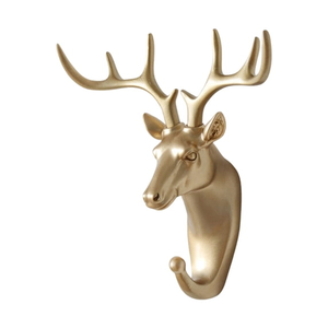 Decorative Deer Head <b>Wall</b> Hook Resin Animal <b>Wall</b> Mounted Coat Hook Key Holder for Home Living Room Decoration - Product Image 6