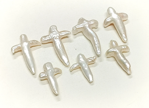 Perle d'eau douce baroque de qualité AAA, croix de 40 à 50 mm, pierre précieuse naturelle pour la fabrication de bijoux à prix de gros - Product Image 3