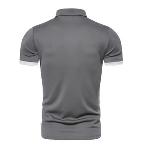 Camiseta polo de color sólido ultraligera para hombre, de secado rápido, transpirable y que absorbe el sudor, adecuada para fitness, gimnasio y correr. - Product Image 3
