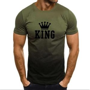 เสื้อยืดพิมพ์ลายสไตล์ลำลองสำหรับผู้ชายผ้าคอตตอนผ้าไหม100% สกรีนพิมพ์ลายผ้าถักพร้อมโลโก้ด้านหน้า - Product Image 4