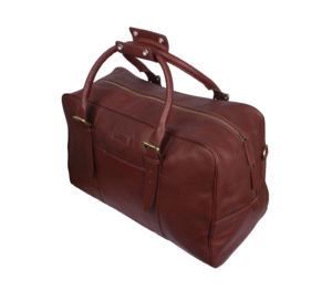 Bolsa de Viaje de Cuero Genuino Vintage Negra, de Alta Calidad y Duradera, con Cierre, Gran Capacidad, para Fin de Semana, Venta al Por Mayor - Product Image 1