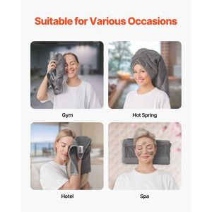 Juego de 6 Toallas de Baño de 600 GSM 100% Algodón, Altamente Absorbentes, 2 Toallas de Baño, 2 Toallas de Mano, 2 Toallitas para Baño - Product Image 6