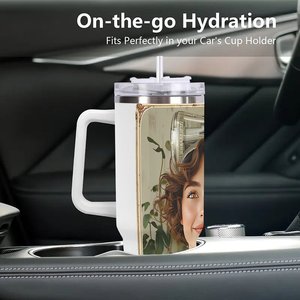 40oz Large Stainless Steel Tumbler <b>With</b> <b>Straw</b> For Office Use - Product Image 3