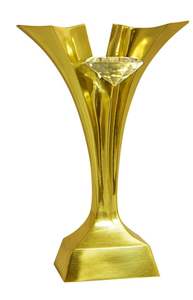 Design élégant à la flamme dorée avec des détails texturés. Disponible aux prix de gros. - Product Image 5