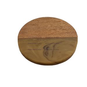 New Style Best Selling 2024 Wood Resin Best <b>Coasters</b> <b>Drinks</b> Wooden Epoxy Best <b>Coaster</b> Home Kitchen Decoration - Product Image 1