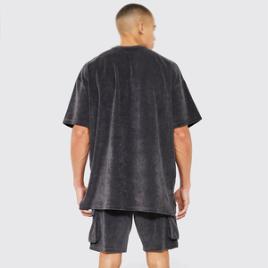 Shorts en coton d'été pour hommes, shorts de jogging en coton, shorts pour hommes de haute qualité, ensemble t-shirt et shorts deux pièces - Product Image 3