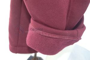 Pantalon cargo pour femme bordeaux, coupe droite, multi-poches, décontracté, en polaire polyester/coton, hiver, personnalisation de marque, OEM, marque privée - Product Image 5