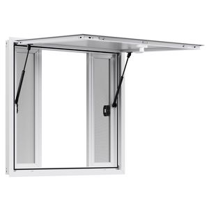 Aluminum Alloy 36x36 in Concession <b>Window</b> for Food Trucks 85 Degrees Stand Serving <b>Window</b> with 4 Sliding <b>Panels</b> - Product Image 1
